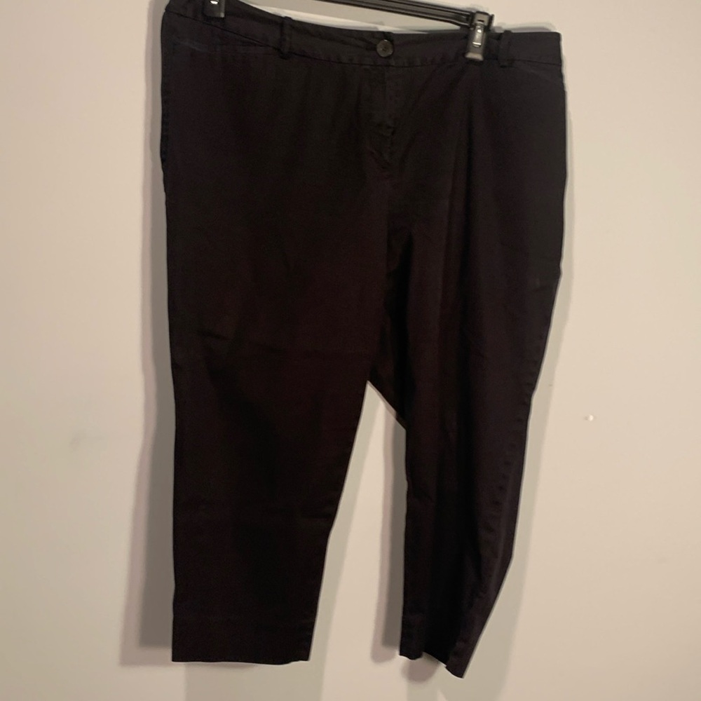 Talbots women’s 18 petite black Perfect Crop pants 21 inch inseam